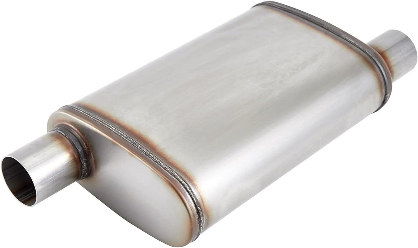 Silenciador universal acero inox 7.62cm entrada/salida