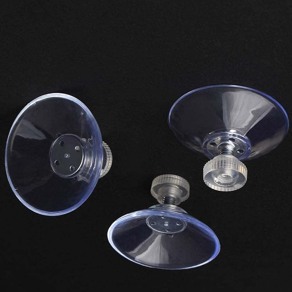 6 Pzas Ventosa Cristal PVC Transparente 1.614" Extra Fuerte