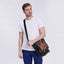 Bolso hombro retro lona con cordón negro