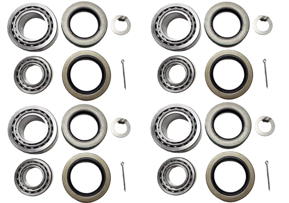 Set 4 rodamientos cubo remolque 2.25" 2.125" eje tándem
