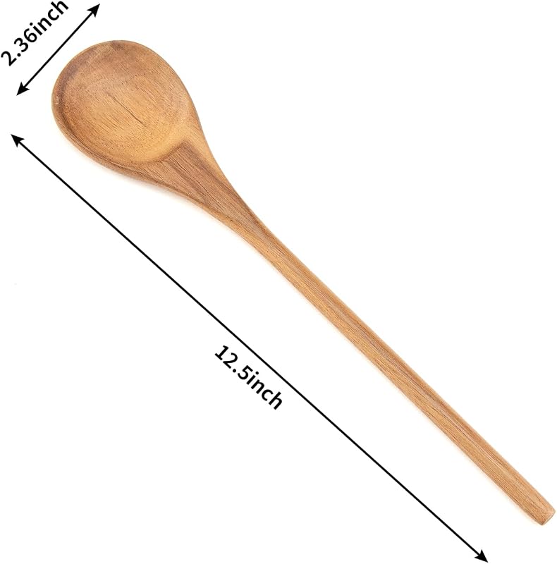 Cucharas madera cocina mango largo 12.5pulg