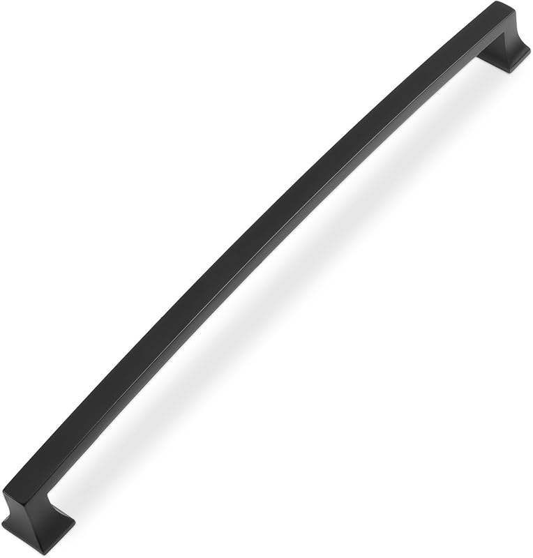 10 Manijas Gabinete Cocina Negro Mate 12.6pulg