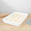 Cajas masa plástico blanco 26x18x3pulg apilables