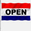 Bandera abierta bordada 3x5pulg poliéster 3 capas