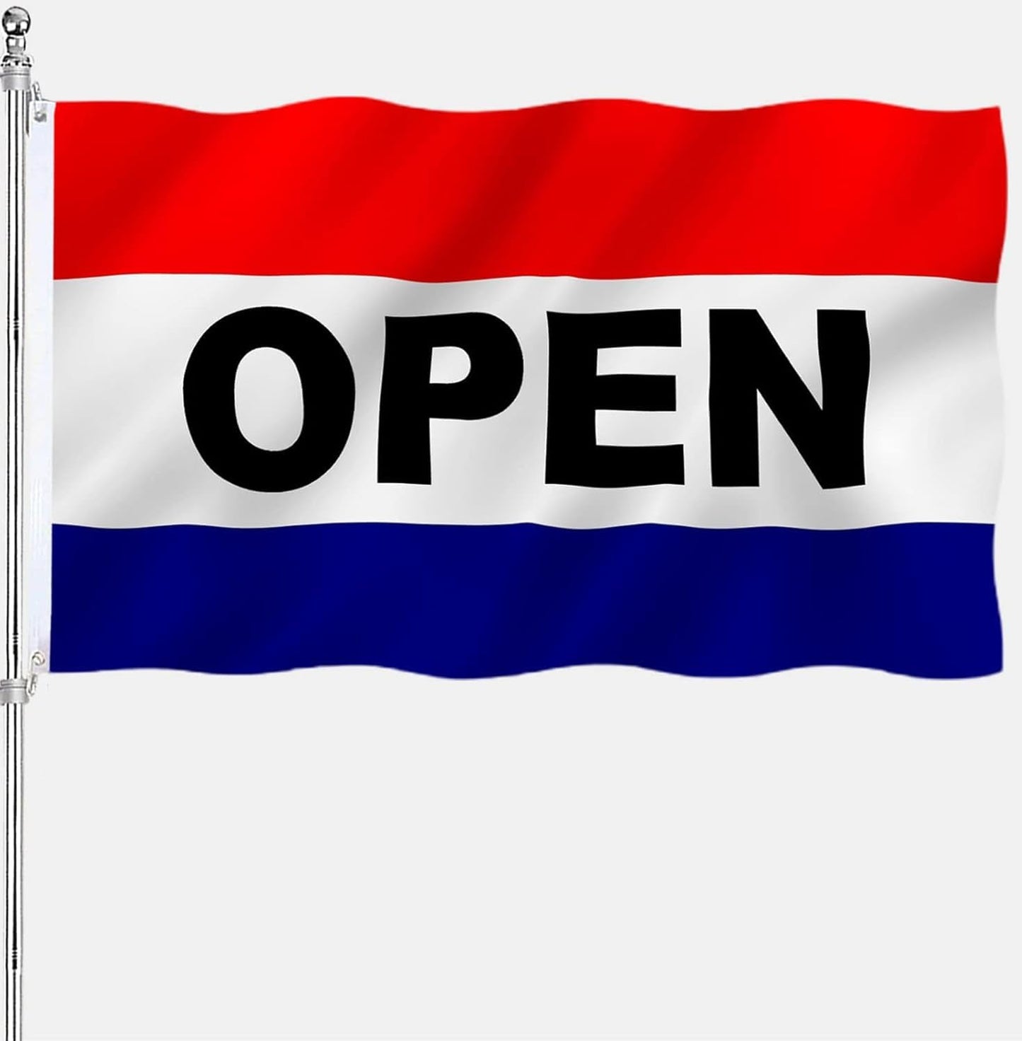 Bandera abierta bordada 3x5pulg poliéster 3 capas