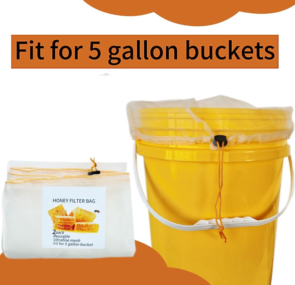 Colador miel malla ultrafina con cordón 5gal