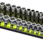 Rieles organiz. enchufes 13" 3/8" caja herramientas