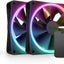 Ventilador RGB doble cara 4.724" set 3 negro con controlador