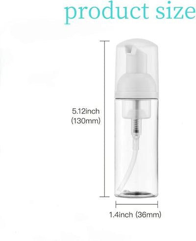 3 Pzas Botellas Espuma Viaje 2oz Dispensador Plástico Transparente