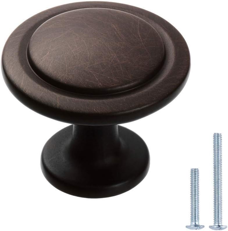 10 Pomas Bronce Aceitado para Cajones 1-1/4pulg