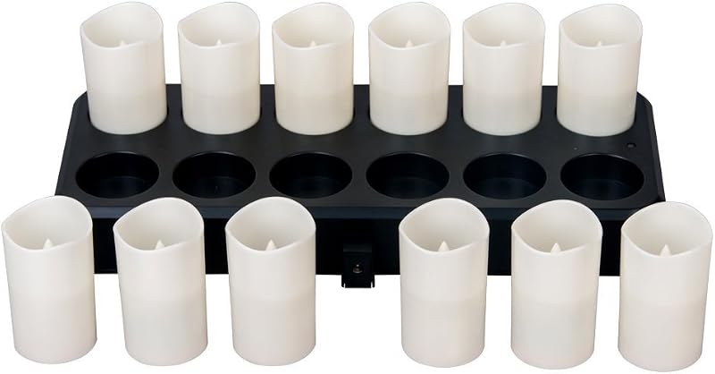 Sistema lámpara vela LED recargable inductiva