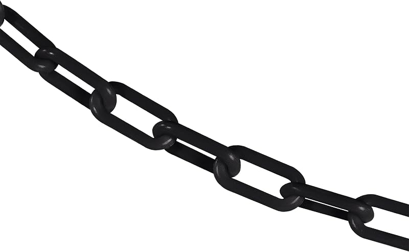 Cadena barrera plástico negra 3.8cm 30m