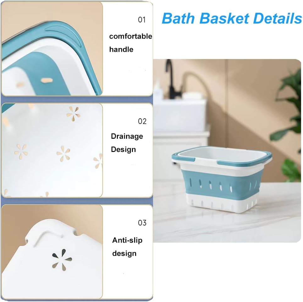 Cesta ducha plegable plástico 2 Pzas baño