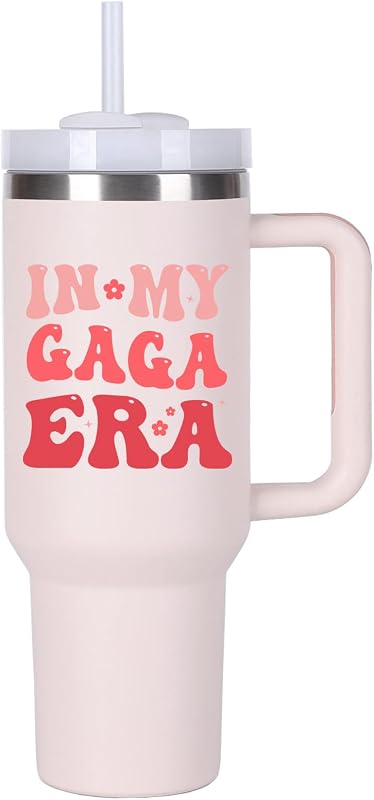 Vaso 40oz In My Gaga Era con asa regalo cumpleaños