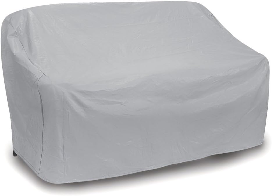 Funda mimbre resistente sofá 3 asientos gris grande