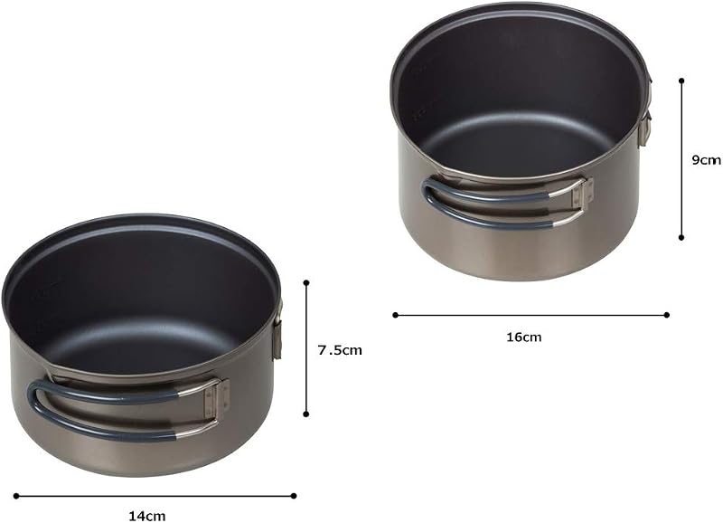 Set ollas antiadherentes titanio 0.9L y 1.3L