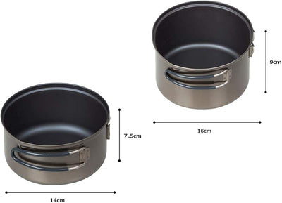 Set ollas antiadherentes titanio 0.9L y 1.3L