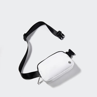 Bolsa cintura mujer moda correa ajustable blanco