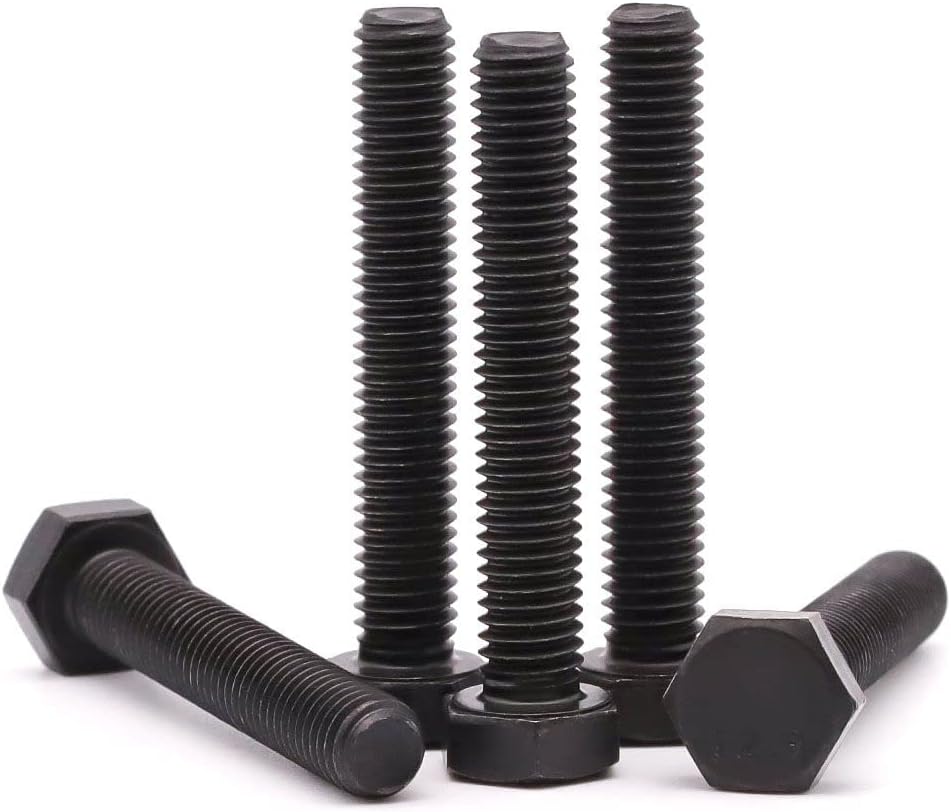 Tornillos hex M12x2.756pulg 6 pzas acero aleación grado 12.9