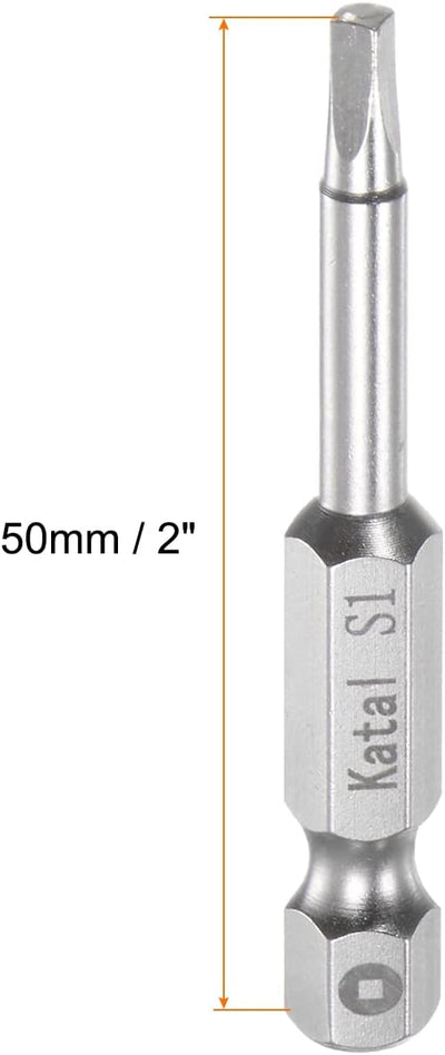 5 Pzas Destornillador Bit S1 1/4 Hex Magnético 2pulg