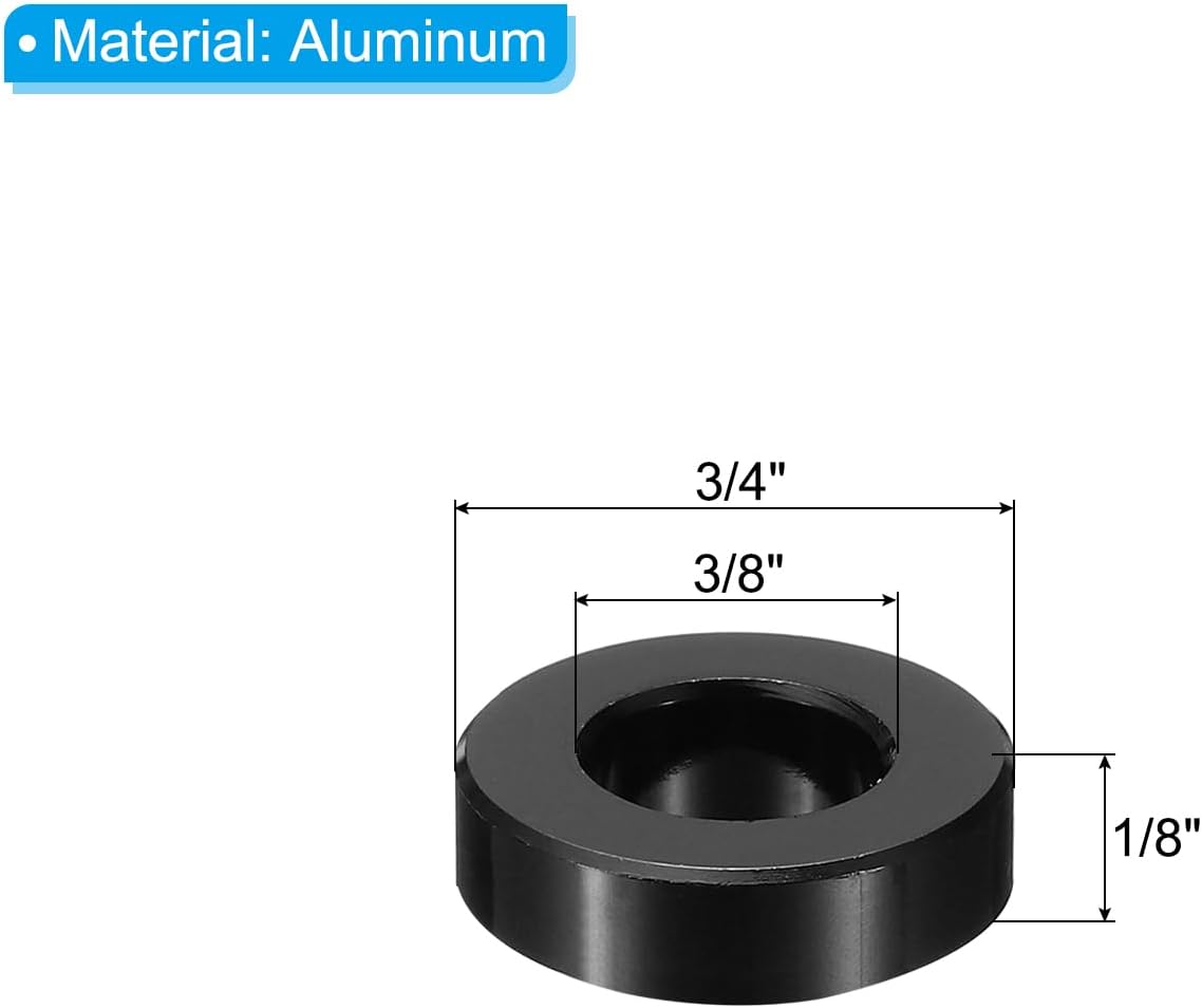 Espaciadores aluminio M10 5 Pzas 3/8x3/4x1/8 pulg