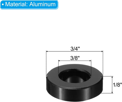 Espaciadores aluminio M10 5 Pzas 3/8x3/4x1/8 pulg
