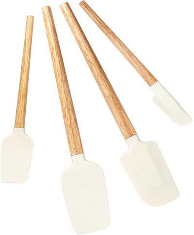 4 Pzas Espátulas Silicón Antiadherente Cuchara Raspador