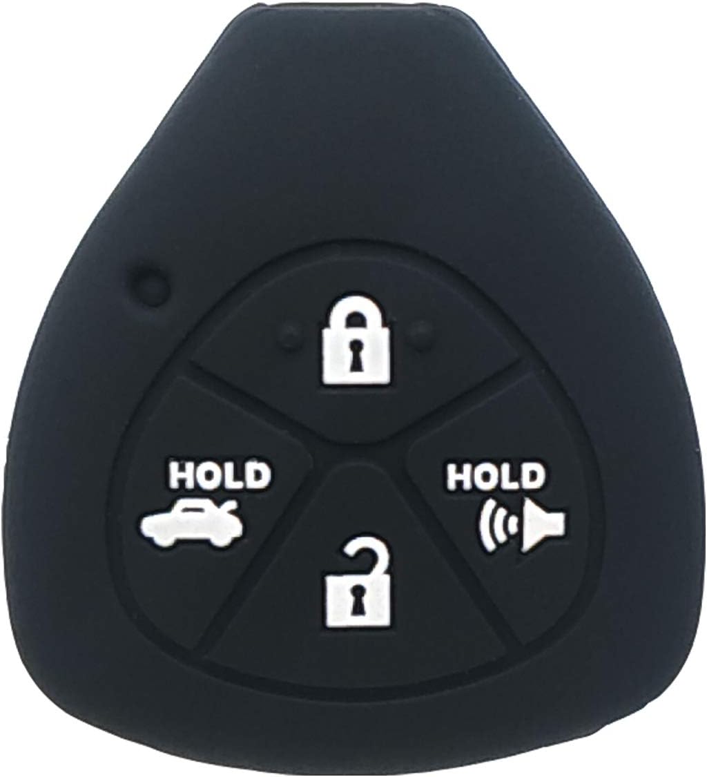 2 Pzas Funda llave sin llave Toyota 4 botones negro azul