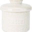 Recipiente mantequilla cerámica con tapa blanco vintage