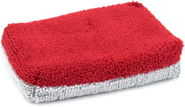Aplicador cerámica felpa con esponja 12 Uds Rojo