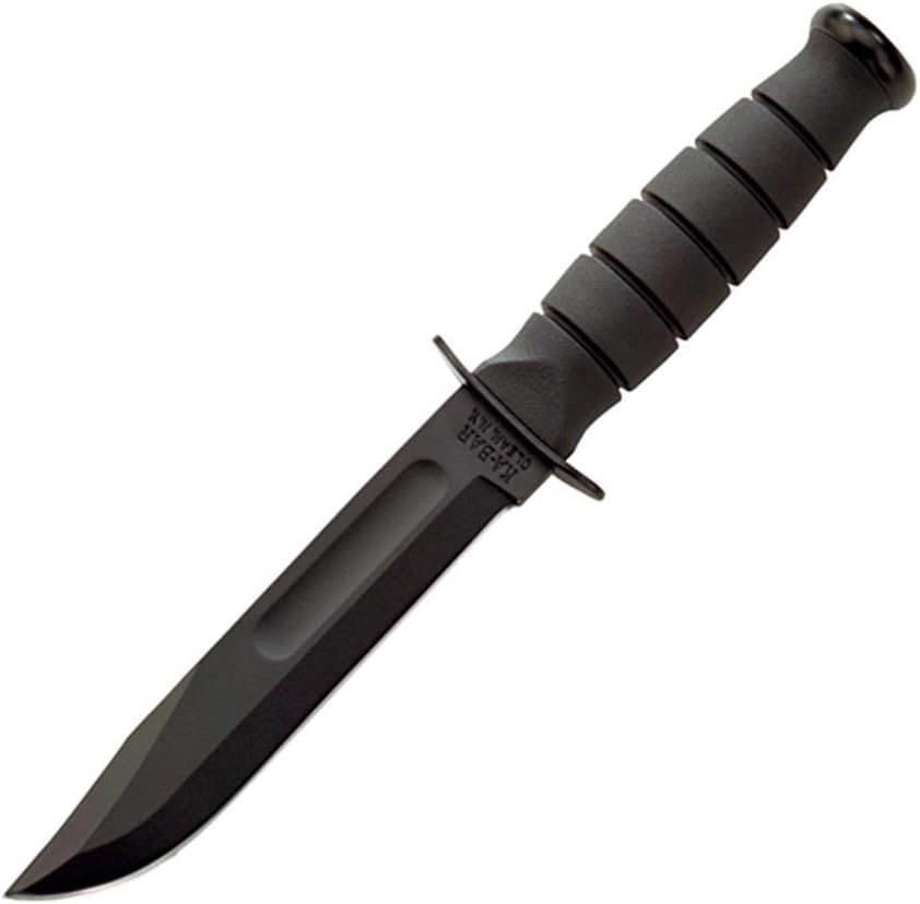 Cuchillo corto con vaina piel color negro