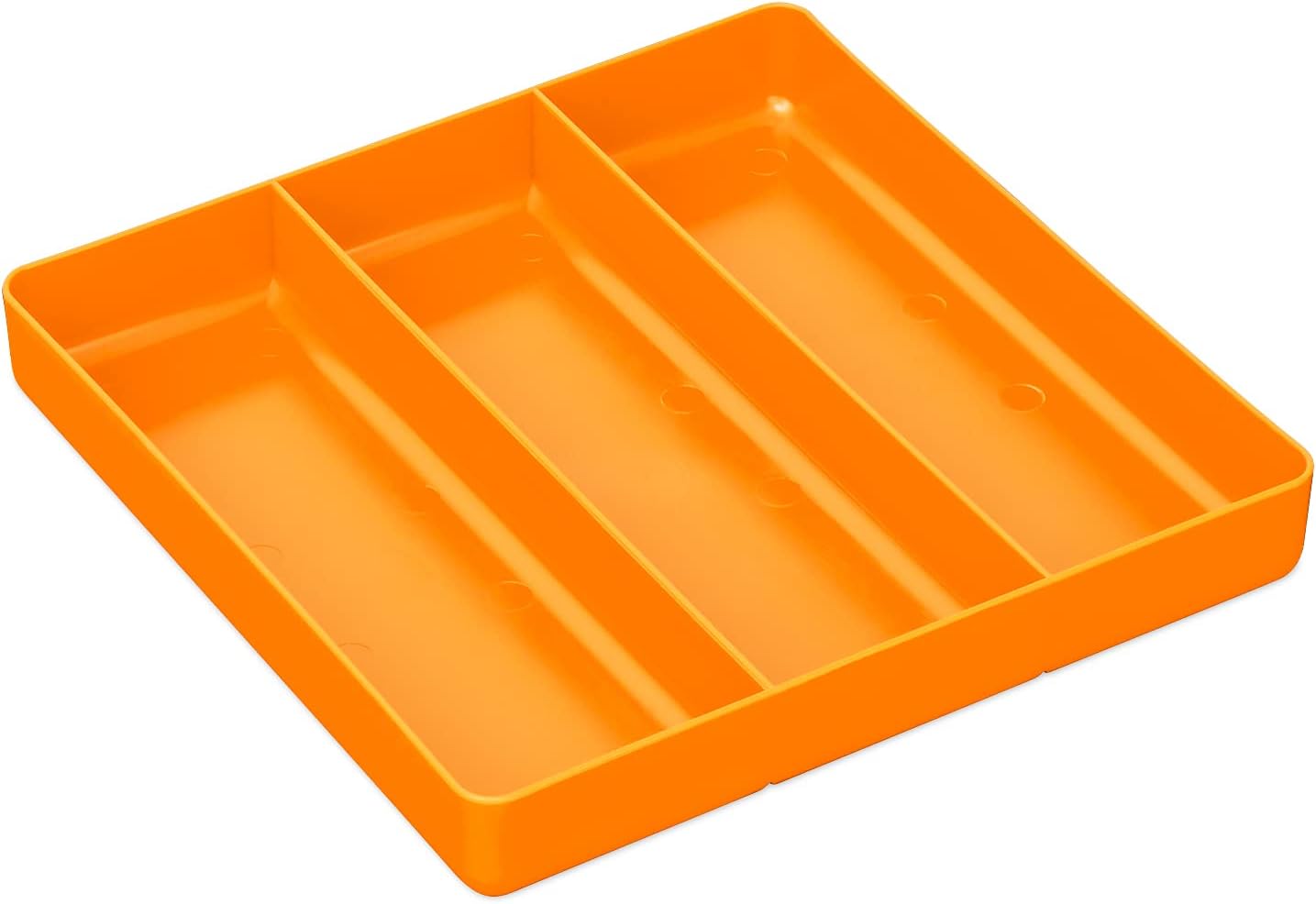 Bandeja apilable herramientas 3 compartimentos naranja