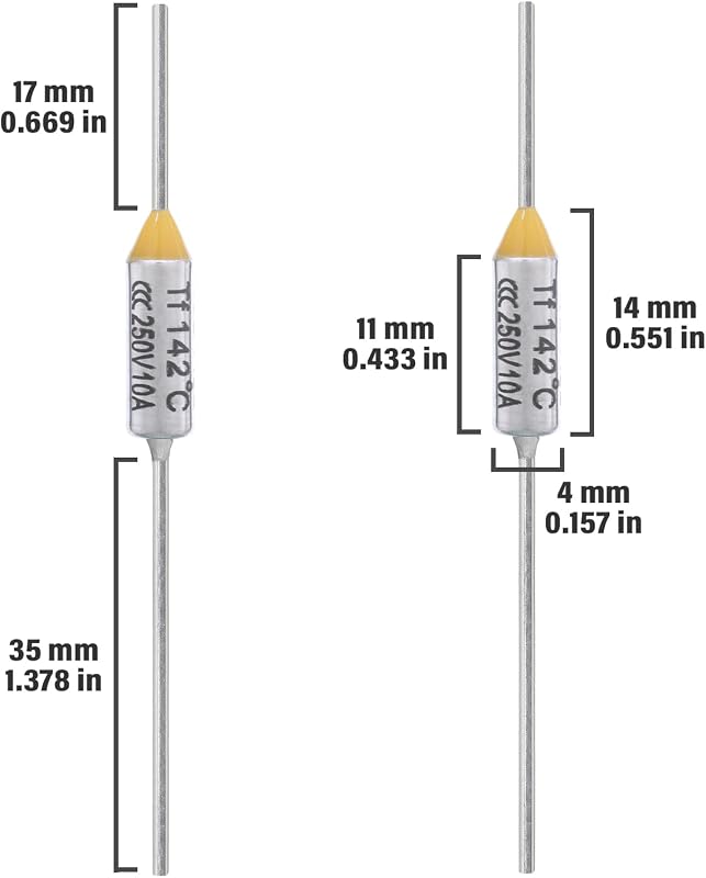 Fusible térmico 10A 287.6°F AEC142E 10 Uds