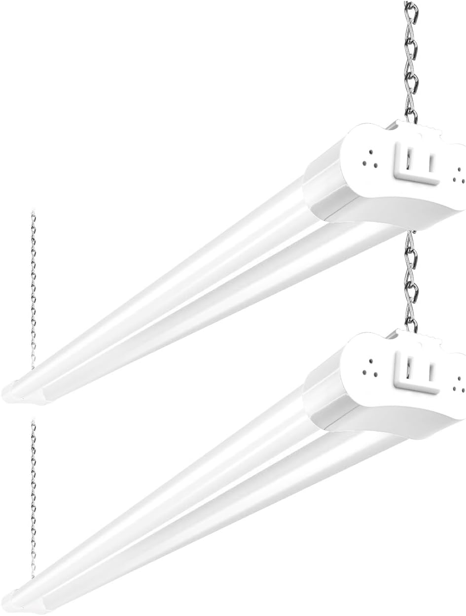 2 Luces LED 4ft Garaje 60W 5000K Luz Día Colgante