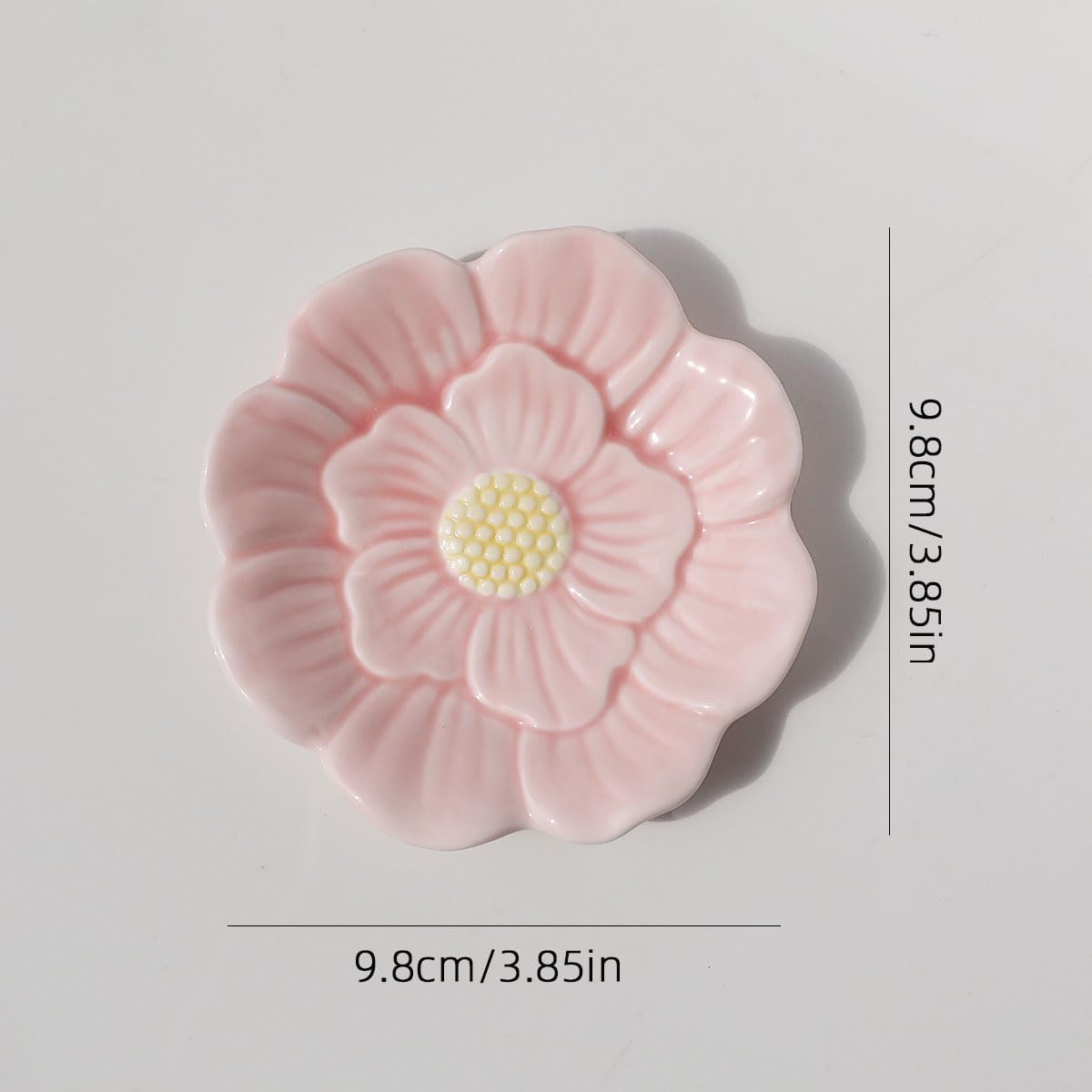 Bandeja cerámica para joyas anillos y llaves rosa