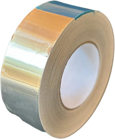 Cinta aluminio HVAC 2pulg x75yd 4mil adhesiva plateada