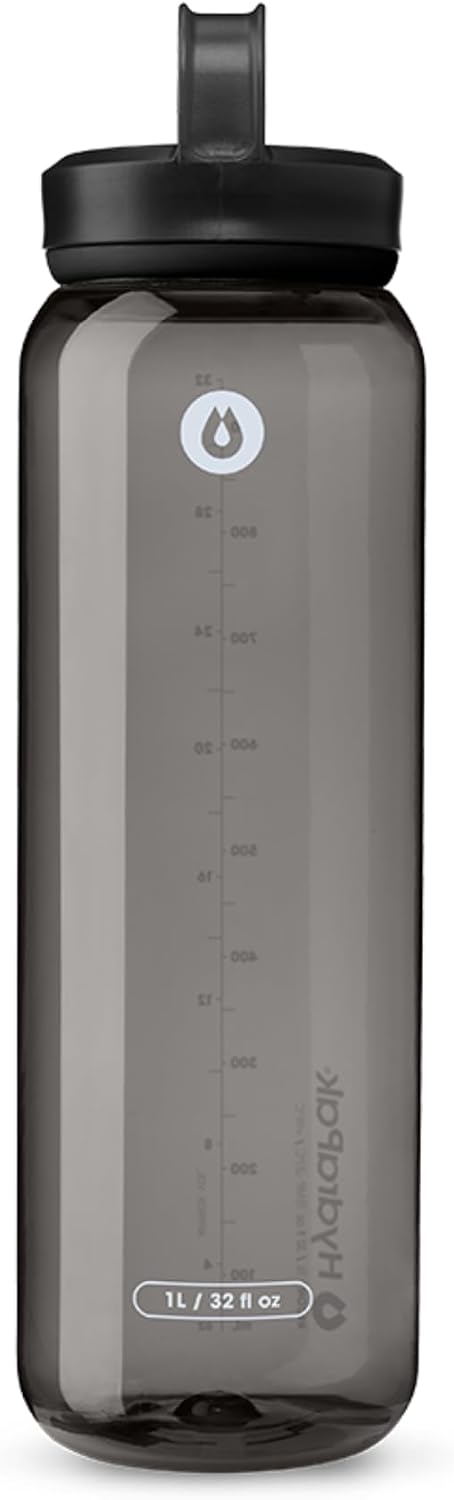 Botella agua plástico reciclado 24oz tapa sujeta sin BPA