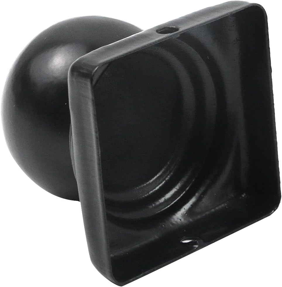 4 Tapas Negras Poste Bola para Postes Metal 1.97x1.97pulg
