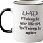 Taza café con texto «you will always be my hero» regalo papá