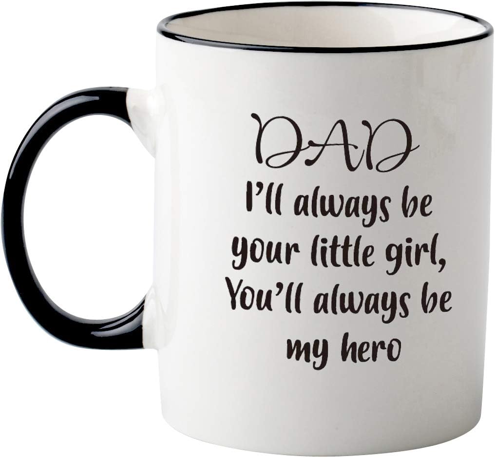 Taza café con texto «you will always be my hero» regalo papá
