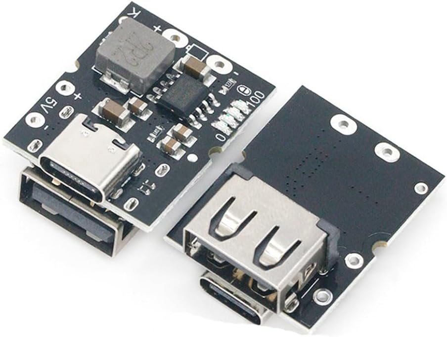 Módulo carga USB A y C 5V 2A para batería litio 4.2V-4.35V