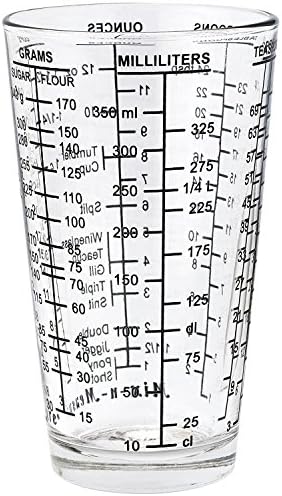 Taza medidora vidrio 1 1/2 taza