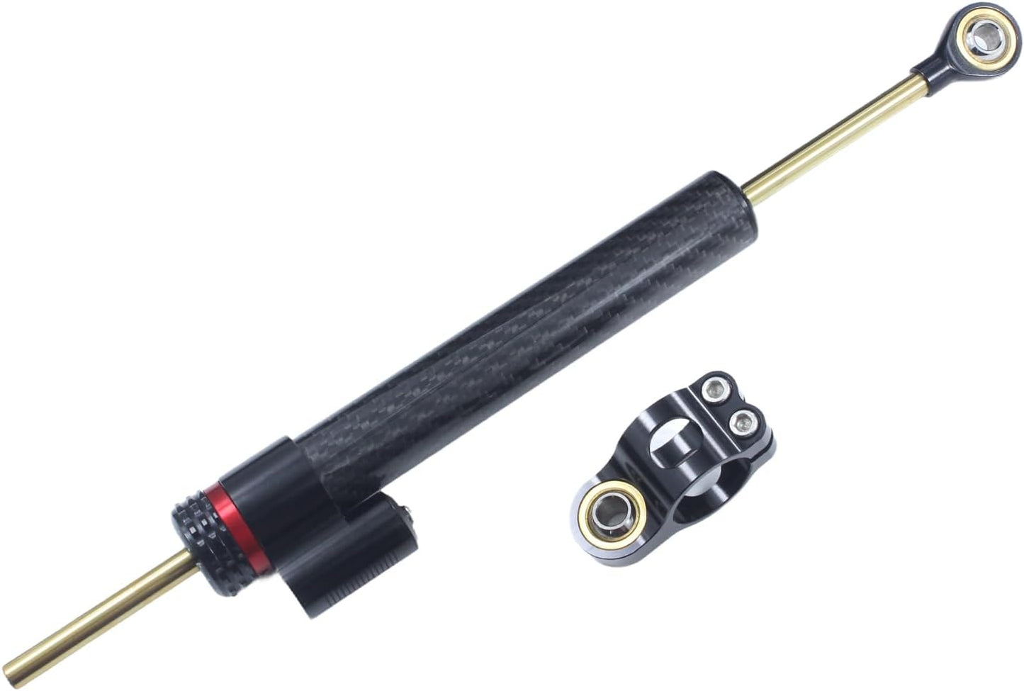Amortiguador direcc. ajustable fibra carbono motocicleta
