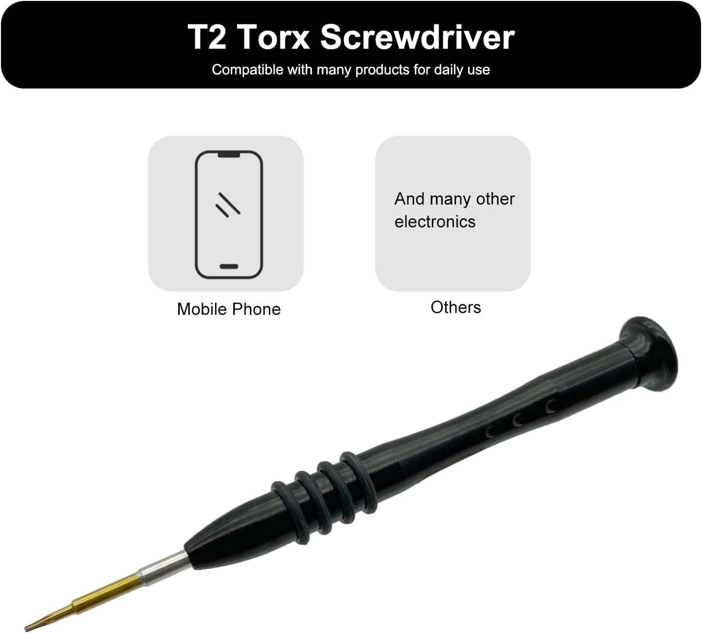 Destornillador Torx T2 magnético para dispositivos electrónicos