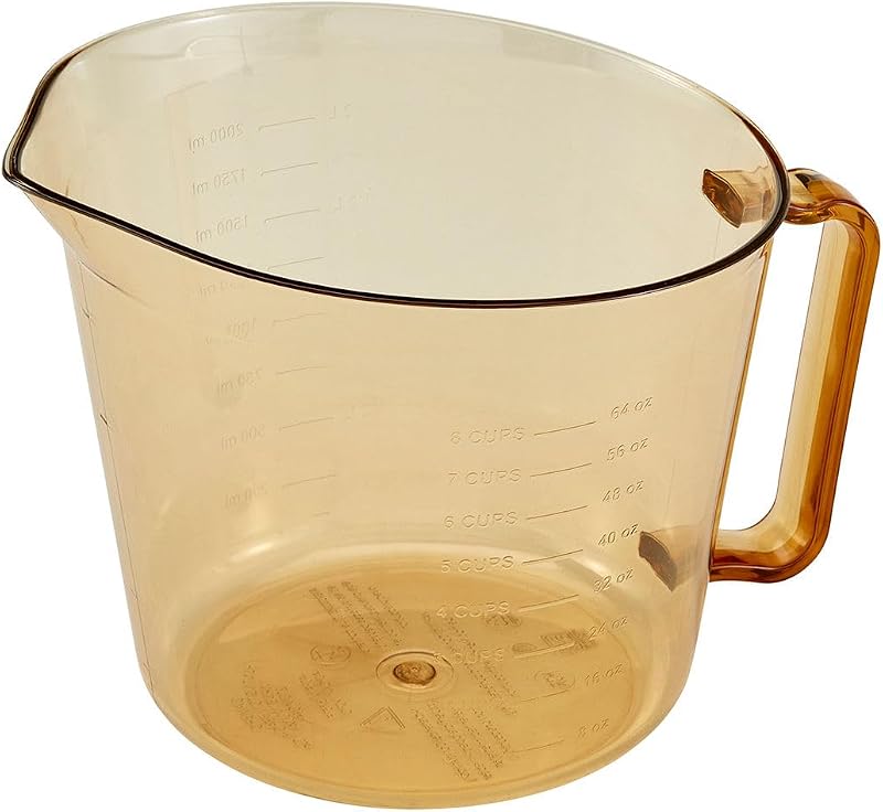 Taza medidora 2qt caja 1 color ámbar