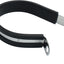 10 Abrazaderas Cable 2pulg Acero Inox y Goma Negro Tipo R