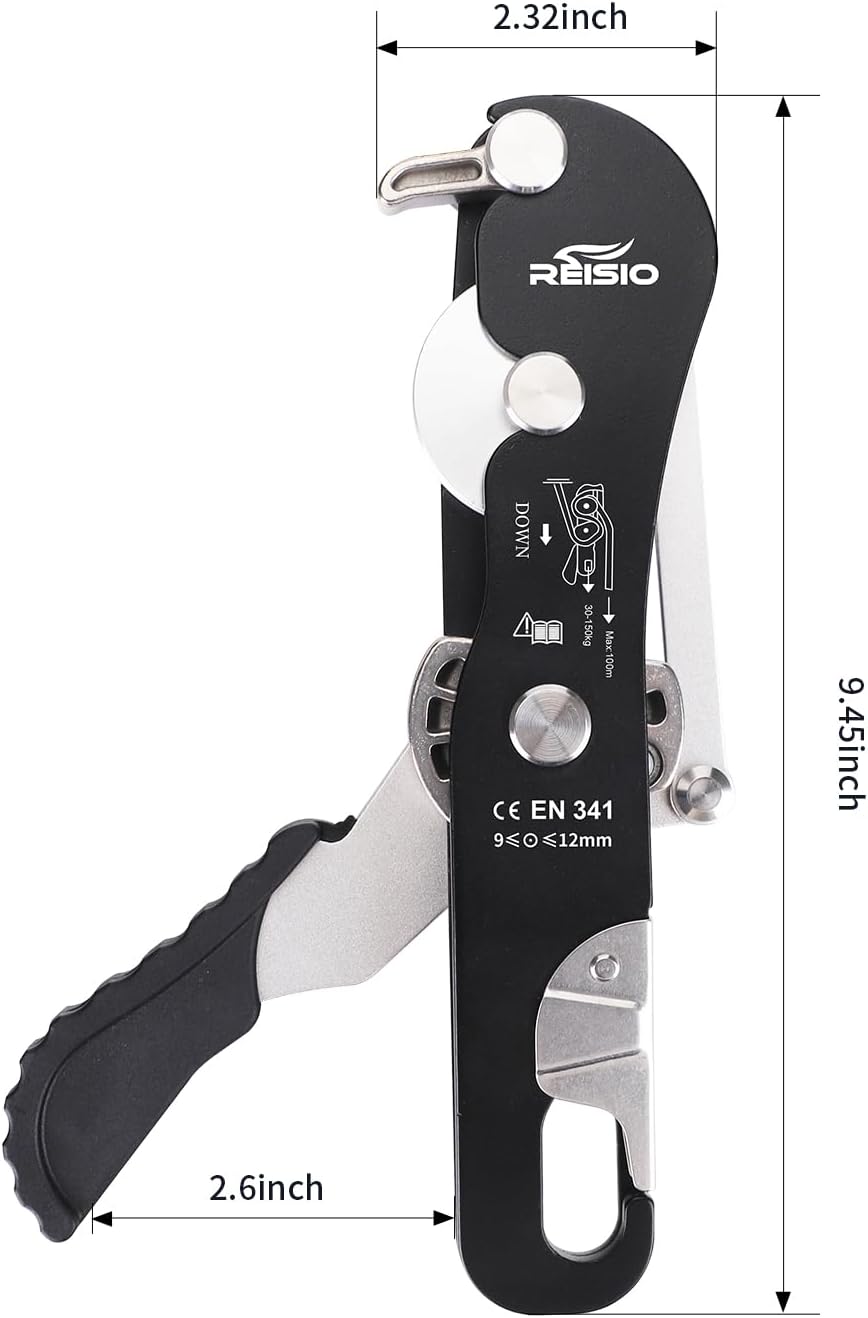 Descensor bloqueo automático para escalada cueva rapel