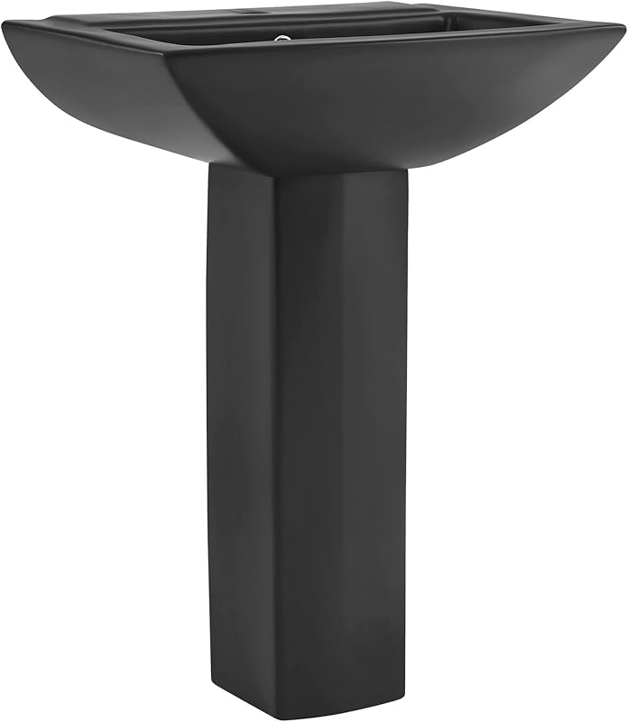 Lavabo Cuadrado Dos Pzas Negro Mate