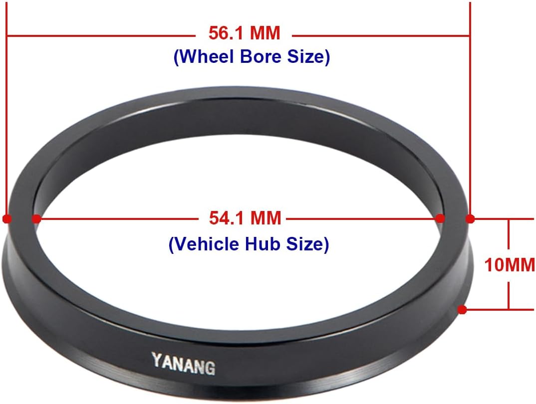 Anillos centradores buje aluminio 54.1mm id 56.1mm od pack 4