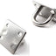 4 Pzas Placa Ojo Gancho Acero Inox 304 con Clips Mosquetón